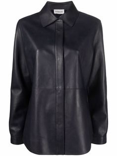 P.A.R.O.S.H. кожаная рубашка с длинными рукавами