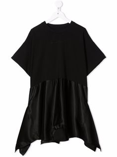 MM6 Maison Margiela Kids платье Double T-shirt асимметричного кроя