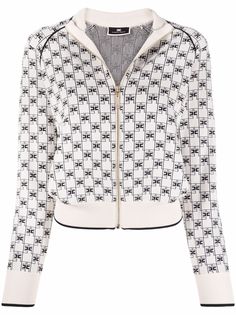 Elisabetta Franchi куртка на молнии с монограммой