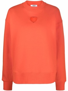 MSGM толстовка с вырезом в форме сердца