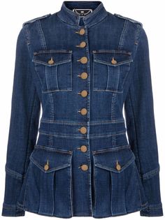 Elisabetta Franchi джинсовая куртка на пуговицах