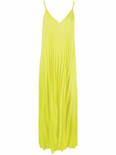P.A.R.O.S.H. плиссированное платье макси с V-образным вырезом