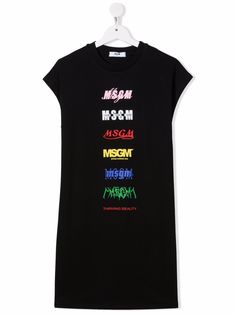 MSGM Kids платье-футболка с логотипом