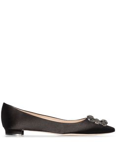 Manolo Blahnik балетки Hangisi с пряжкой