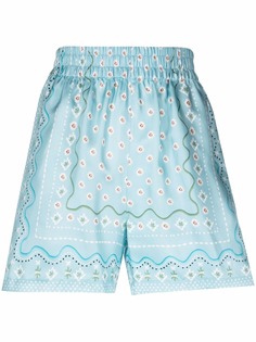 Ermanno Scervino шелковые шорты с графичным принтом
