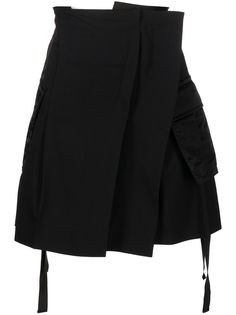 sacai юбка мини со складками