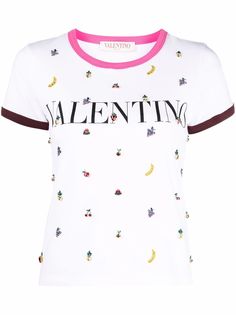 Valentino футболка с вышивкой