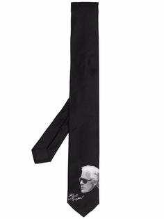 Karl Lagerfeld галстук с фотопринтом