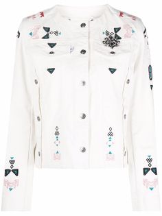 Ermanno Scervino джинсовая куртка с вышивкой