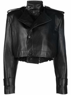 The Mannei укороченная кожаная куртка