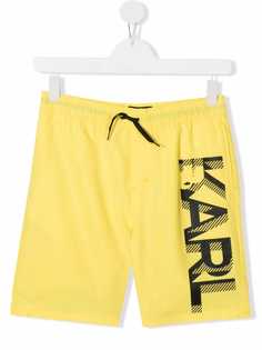 Karl Lagerfeld Kids плавки-шорты с кулиской и логотипом