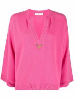 Valentino кашемировый джемпер с декором VGold