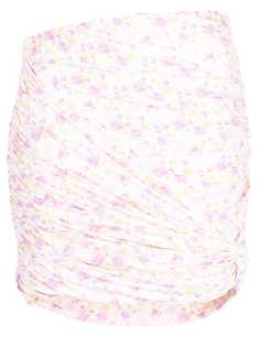 Magda Butrym юбка мини с драпировкой и цветочным принтом