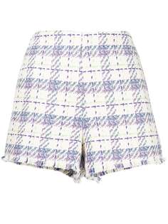 BAPY BY *A BATHING APE® клетчатые шорты с бахромой
