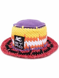 ETRO шляпа в технике кроше с логотипом