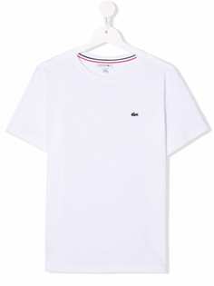 Lacoste Kids футболка с вышитым логотипом