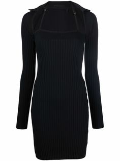 Helmut Lang платье мини в рубчик