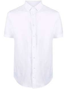 Giorgio Armani льняная рубашка с короткими рукавами