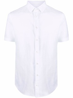 Giorgio Armani льняная рубашка с короткими рукавами