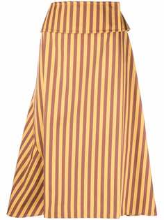 Jil Sander юбка А-силуэта в полоску