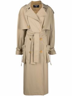 Balmain длинный тренч с поясом