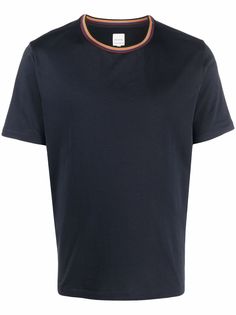 PAUL SMITH футболка из органического хлопка с отделкой в полоску
