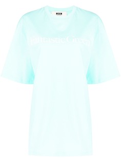 MSGM футболка оверсайз Fantastic Green