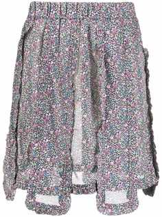 GANNI юбка мини с цветочным принтом