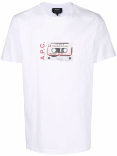 A.P.C. футболка с графичным принтом и логотипом