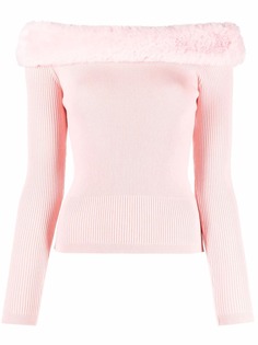 Blumarine джемпер с меховым воротником