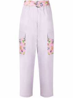 MSGM брюки с нашивками