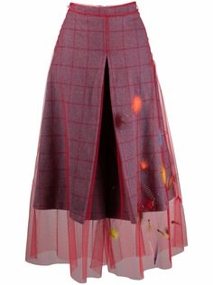 Maison Margiela юбка миди со складками