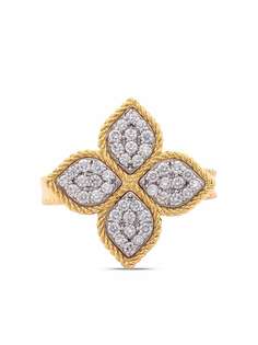 Roberto Coin кольцо Princess Flower из желтого золота с бриллиантами