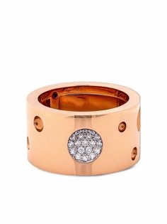 Roberto Coin кольцо Pois Moi Luna из розового золота с бриллиантами