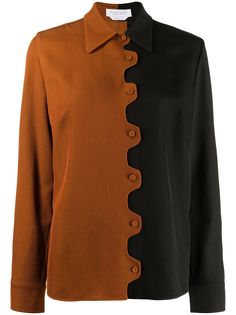 Gabriela Hearst рубашка Carl в двух тонах