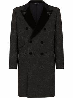 Dolce & Gabbana двубортное пальто с узором