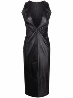 Manokhi кожаное платье со сборками