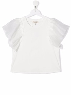 TWINSET Kids футболка с оборками