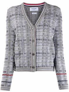 Thom Browne жаккардовый кардиган в клетку