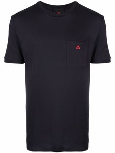 Peuterey футболка с карманом и вышитым логотипом