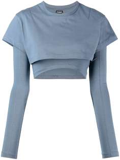 Jacquemus многослойная укороченная футболка