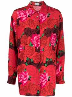 Magda Butrym шелковая рубашка с цветочным принтом
