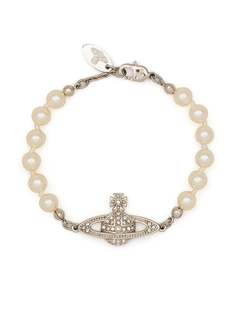 Vivienne Westwood браслет с искусственным жемчугом и декором Orb