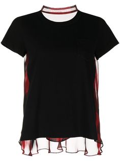 sacai футболка в клетку