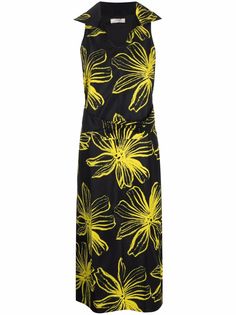 Nina Ricci платье миди с цветочным принтом