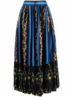 MSGM юбка макси с цветочным принтом