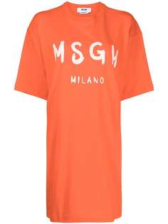 MSGM платье-футболка с логотипом