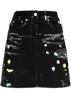 MSGM юбка с эффектом разбрызганной краски