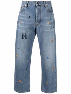 Nick Fouquet прямые джинсы с вышивкой
