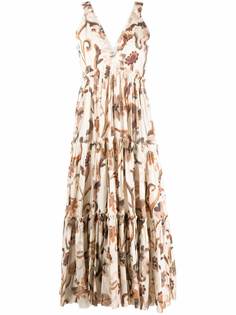 Dorothee Schumacher платье с V-образным вырезом и цветочным принтом